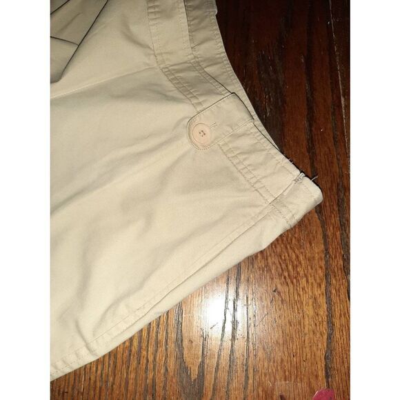 Size 6P Talbots Petite Stretch Mid Rise Khaki Tan Size Zip Capri Casual Pants - Picture 3 of 3